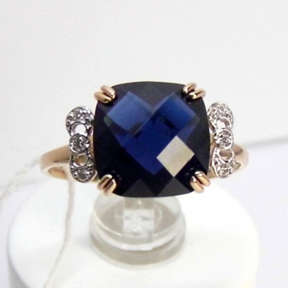 3.0 ct Sapphire & Diamond Rose Gold Ring